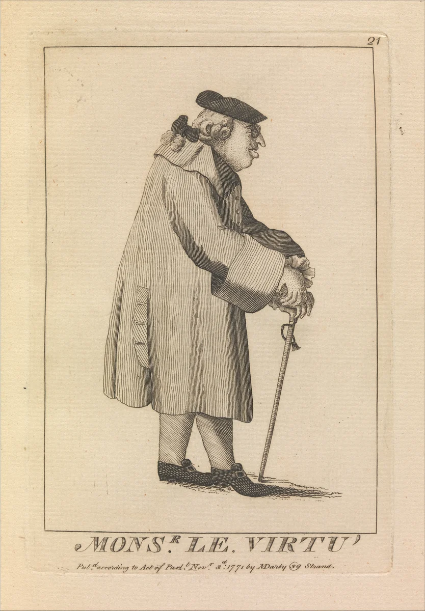 Monsieur Le Virtu by Matthias Darly, print, 1771