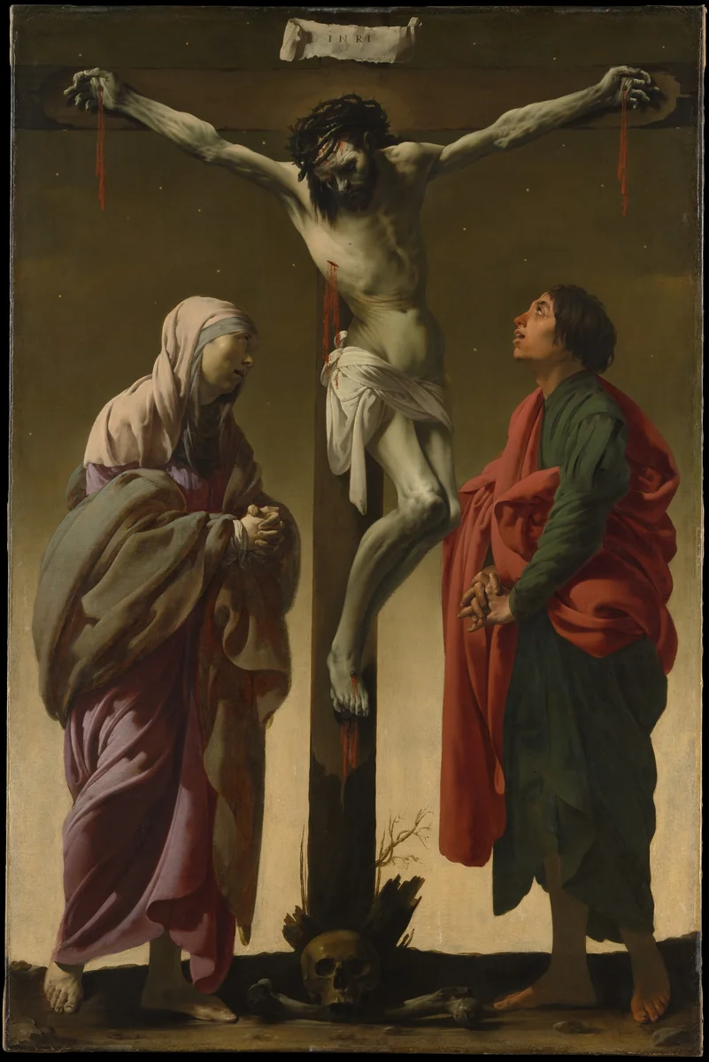 The Crucifixion with the Virgin and Saint John by Hendrick ter Brugghen, painting, 1624-1625