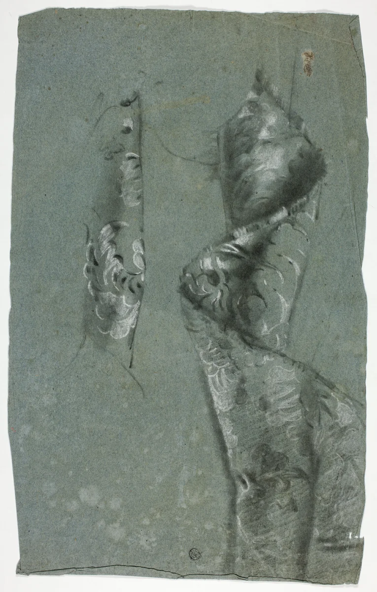 Folded Brocade by John Downman, drawing, 1770-1824