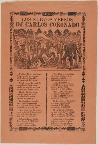 New Verses from Carlos Coronado by José Guadalupe Posada, print, 1910