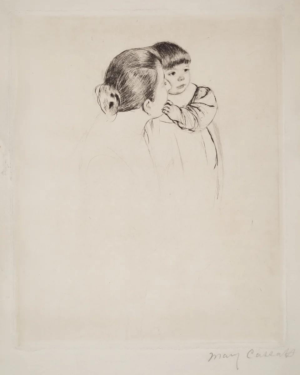 Peasant Mother and Child by Mary Cassatt, print, 1894