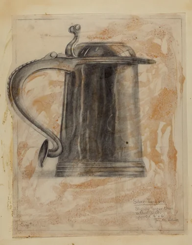 Silver Tankard by Joseph Leboit, index of american design, 1935-1942