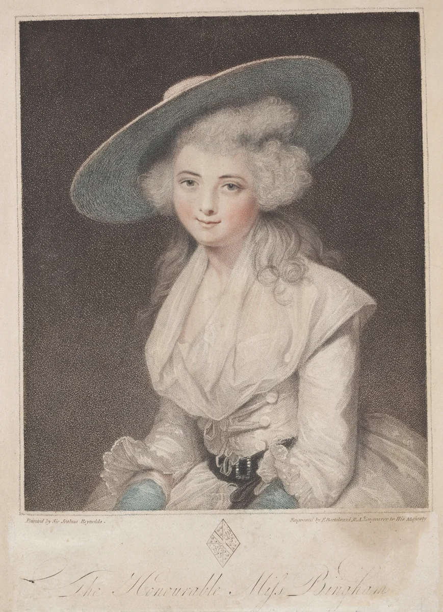 Miss Anne Bingham by Francesco Bartolozzi, print, 1786