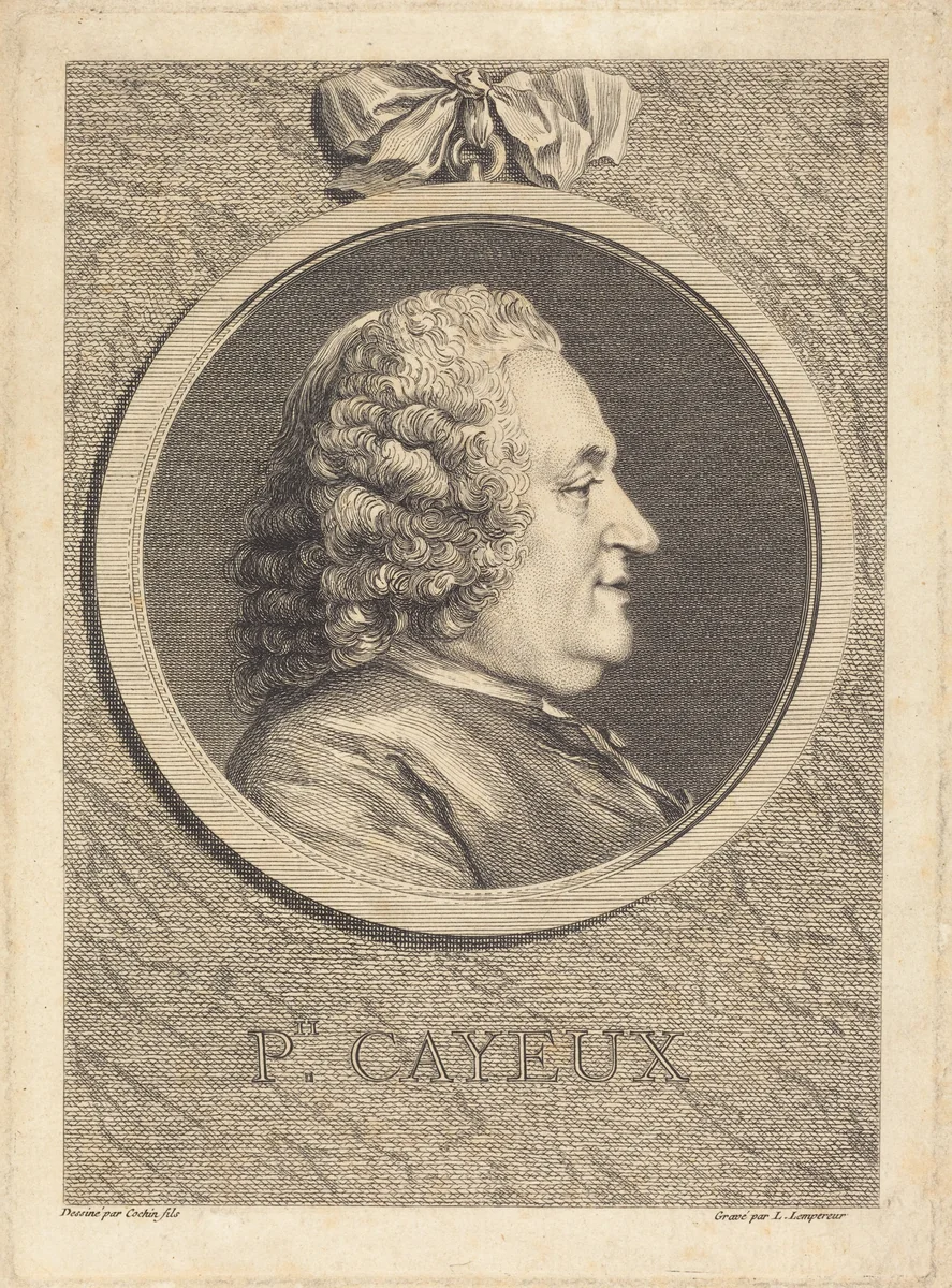 Philippe Cayeux by Louis-Simon Lempereur, Charles-Nicolas Cochin II, print, 1728-1807