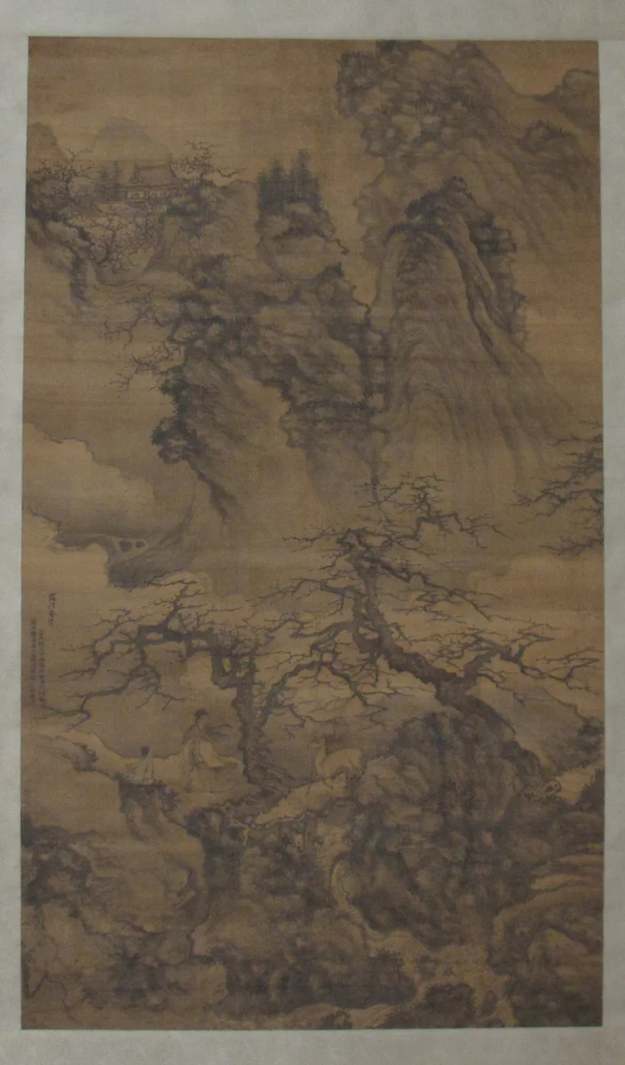 Spring Landscape with Plum Blossoms, Scholar and Deer by Xie Shichen, painting, 1548