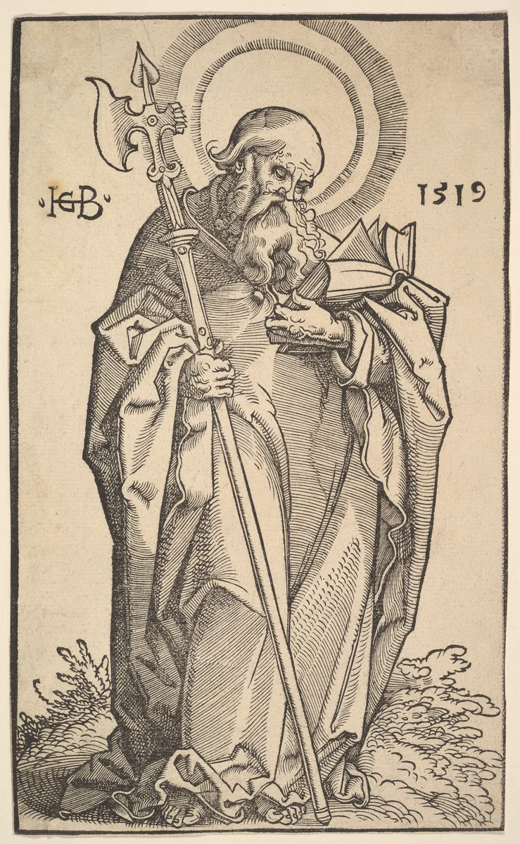 St. Matthew, from "Christ and the Apostles" by Hans Baldung, print, 1519
