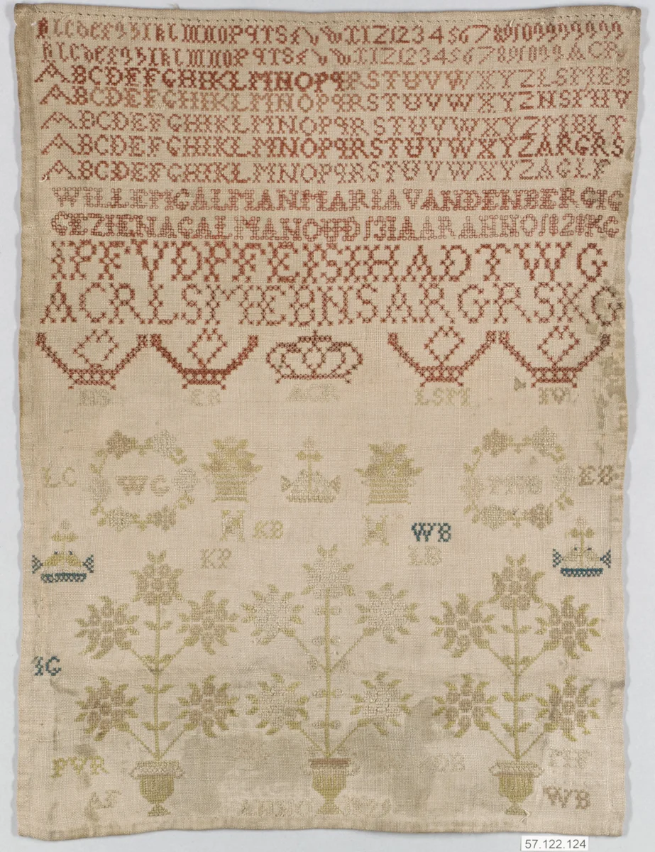 Sampler by Gesina Hendrica Galman, textile, 1829