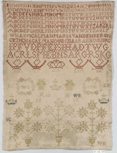 Sampler by Gesina Hendrica Galman, textile, 1829