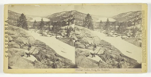 Donner Lake, from the Summit, from the series "California" by Lawrence & Houseworth, photograph, 1865