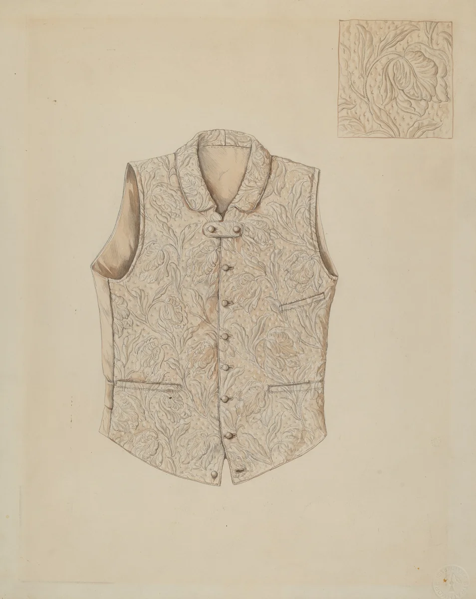 Vest by Lillian Causey, index of american design, 1936