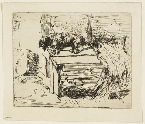The Dog on the Kennel by James McNeill Whistler, print, 1858