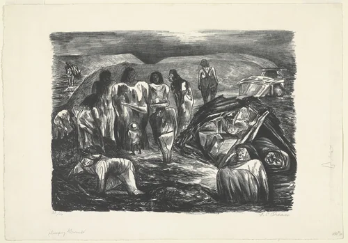 Proletarians by José Clemente Orozco, print, 1935