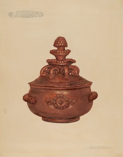 Covered Bowl by Jessica Price, index of american design, 1935-1942