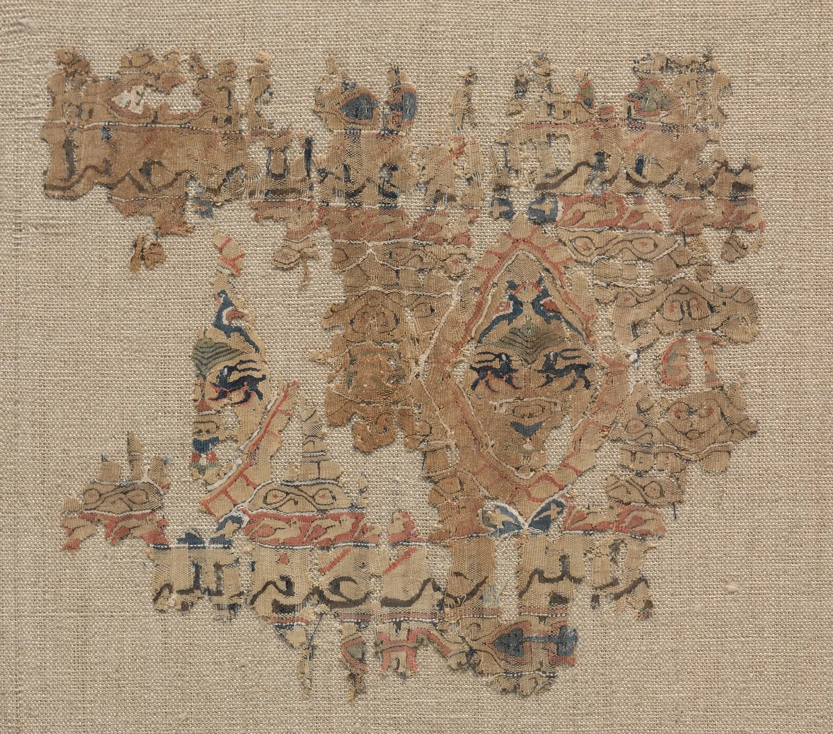 Fragment of a Tiraz-Style Textile by Unknown, textile, 1100-1199