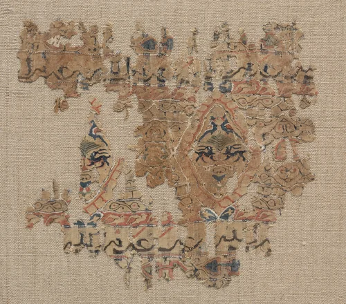 Fragment of a Tiraz-Style Textile by Unknown, textile, 1100-1199