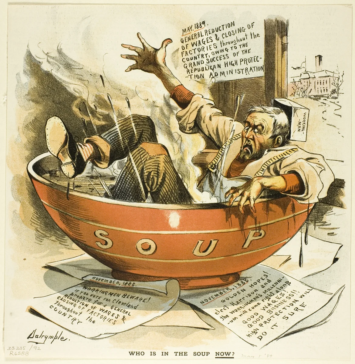 Who Is in the Soup Now, from Puck by Louis Dalrymple, print, 1889