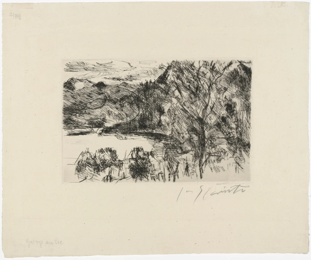 Walchensee with the Jochberg Mountain (Walchensee mit Jochberg) from the series The Walchensee (small) [Der Walchensee (klein)] by Lovis Corinth, print, 1923