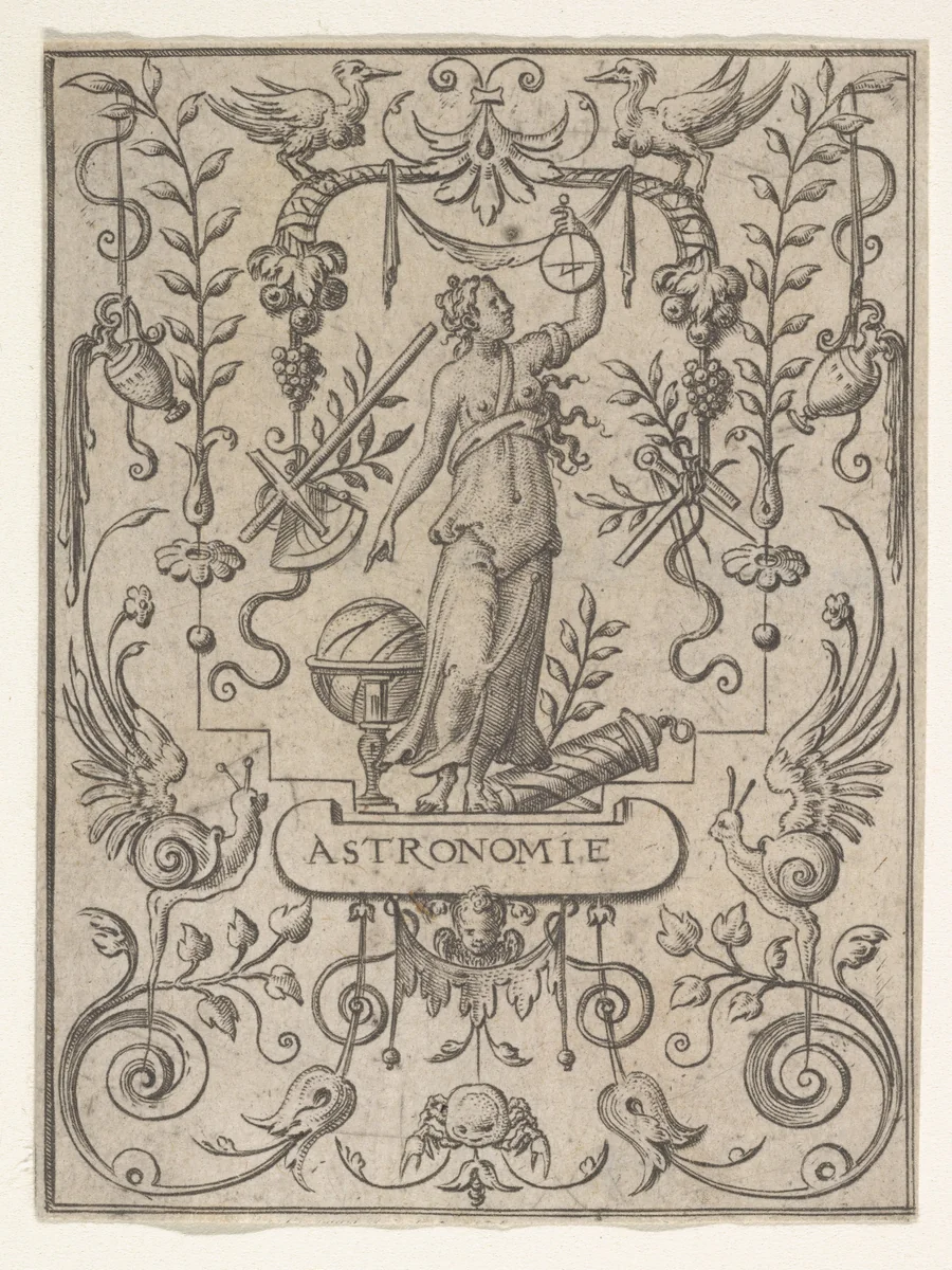 Astronomy (Astronomie) by Etienne Delaune, print, 1540-1583