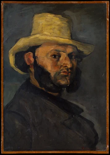 Gustave Boyer (b. 1840) in a Straw Hat by Paul Cézanne, painting, 1870-1871