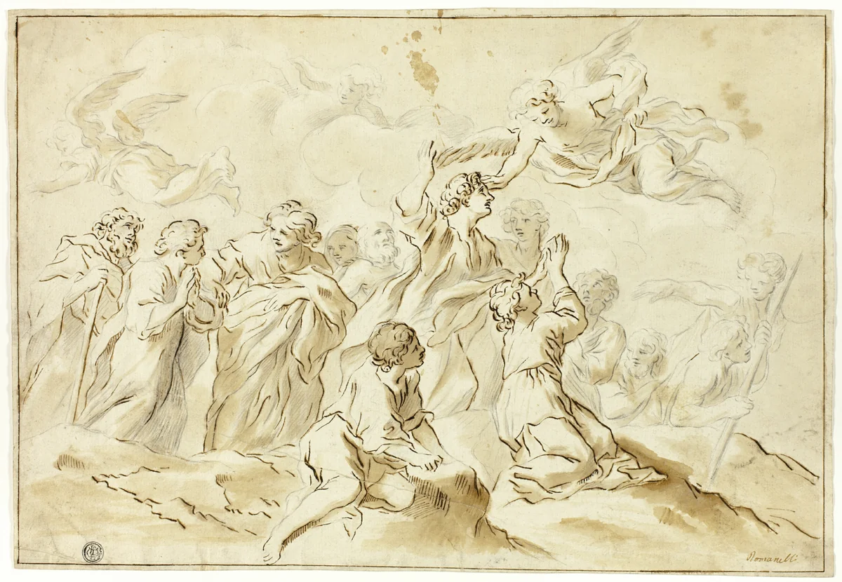 Blessed Ascending to Heaven by Giovanni Francesco Romanelli
Anton Domenico Gabbiani, drawing, 1630-1750