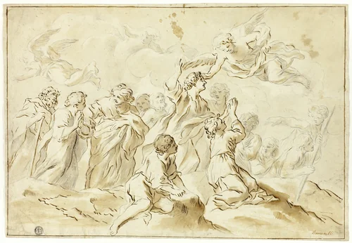 Blessed Ascending to Heaven by Giovanni Francesco Romanelli
Anton Domenico Gabbiani, drawing, 1630-1750