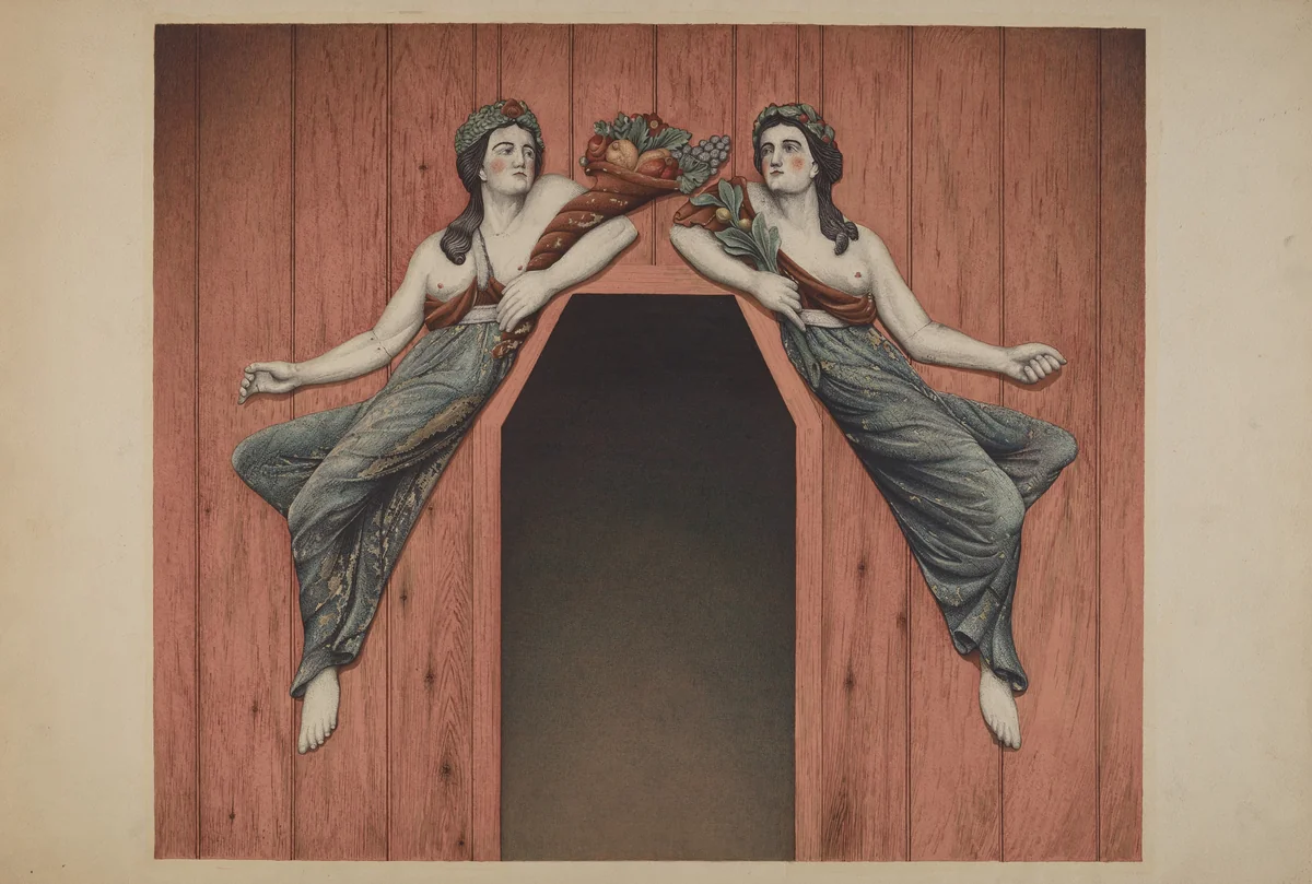 Decorative Figures "Peace and Plenty" by Robert Pohle, index of american design, 1938