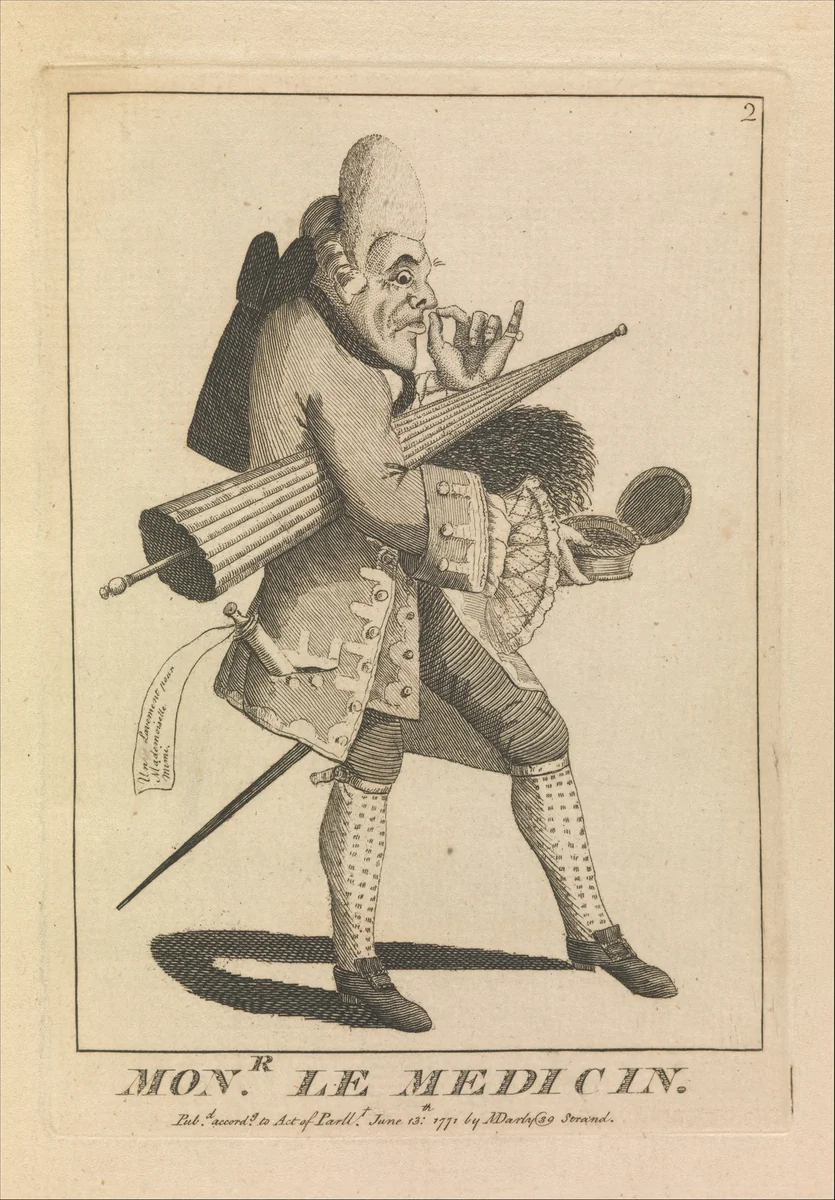 Monsieur Le Medicin by Henry William Bunbury, print, 1771