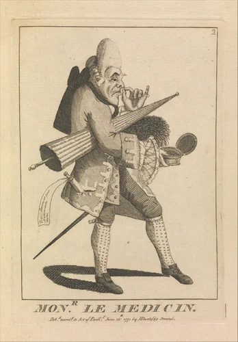 Monsieur Le Medicin by Henry William Bunbury, print, 1771