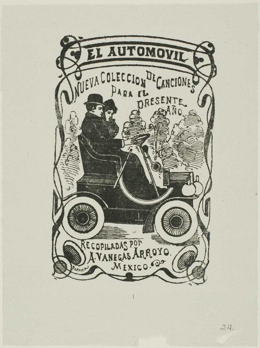 The Automobile by José Guadalupe Posada, print, 1871-1913