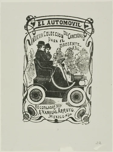 The Automobile by José Guadalupe Posada, print, 1871-1913