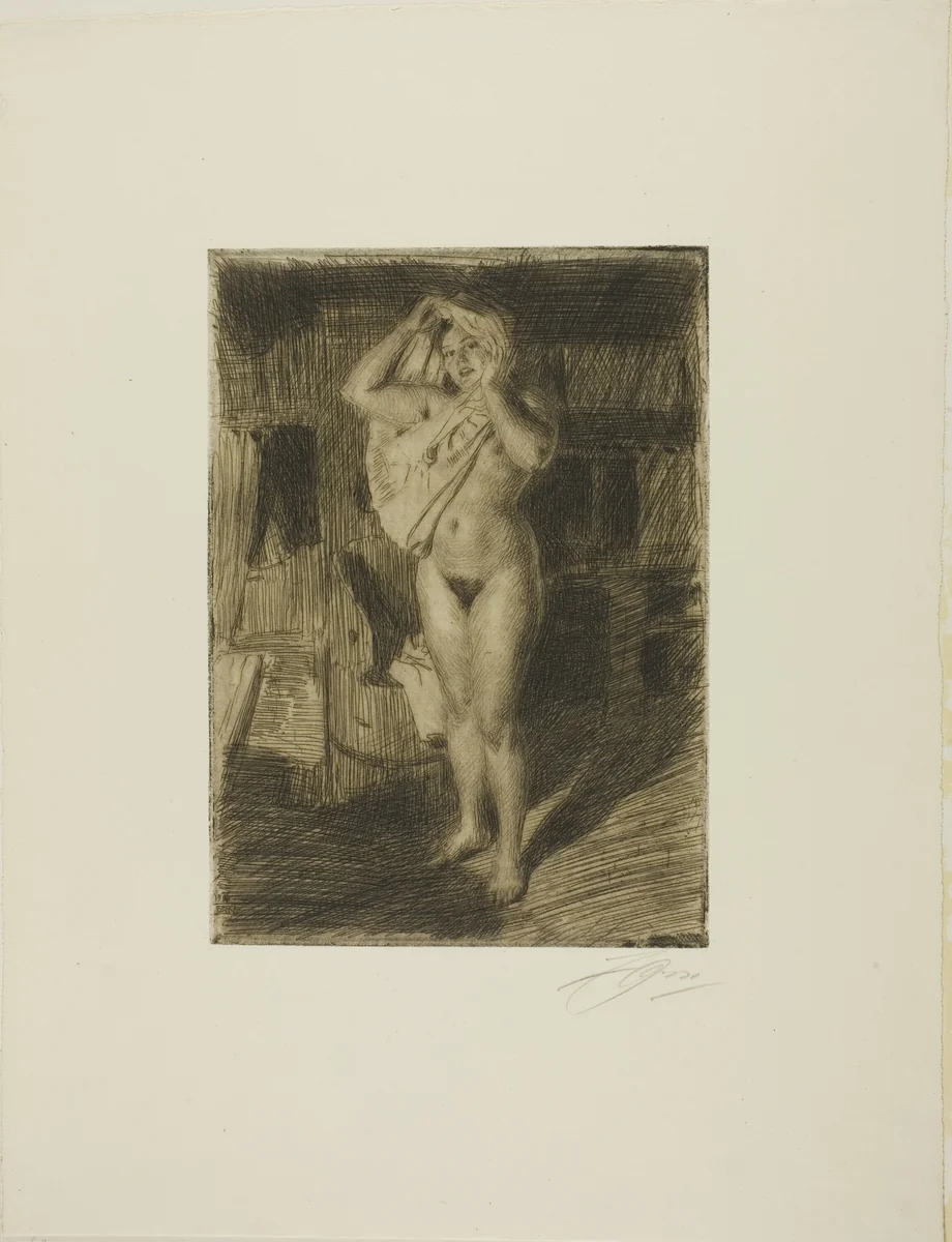 Berserk by Anders Zorn, print, 1914