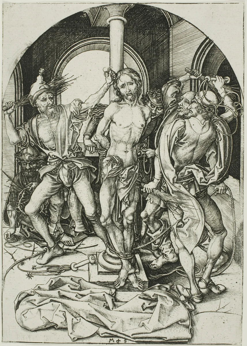 The Flagellation, from The Passion by Martin Schongauer, print, 1475-1485