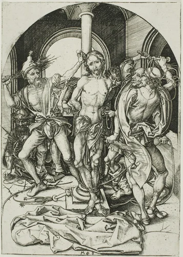 The Flagellation, from The Passion by Martin Schongauer, print, 1475-1485