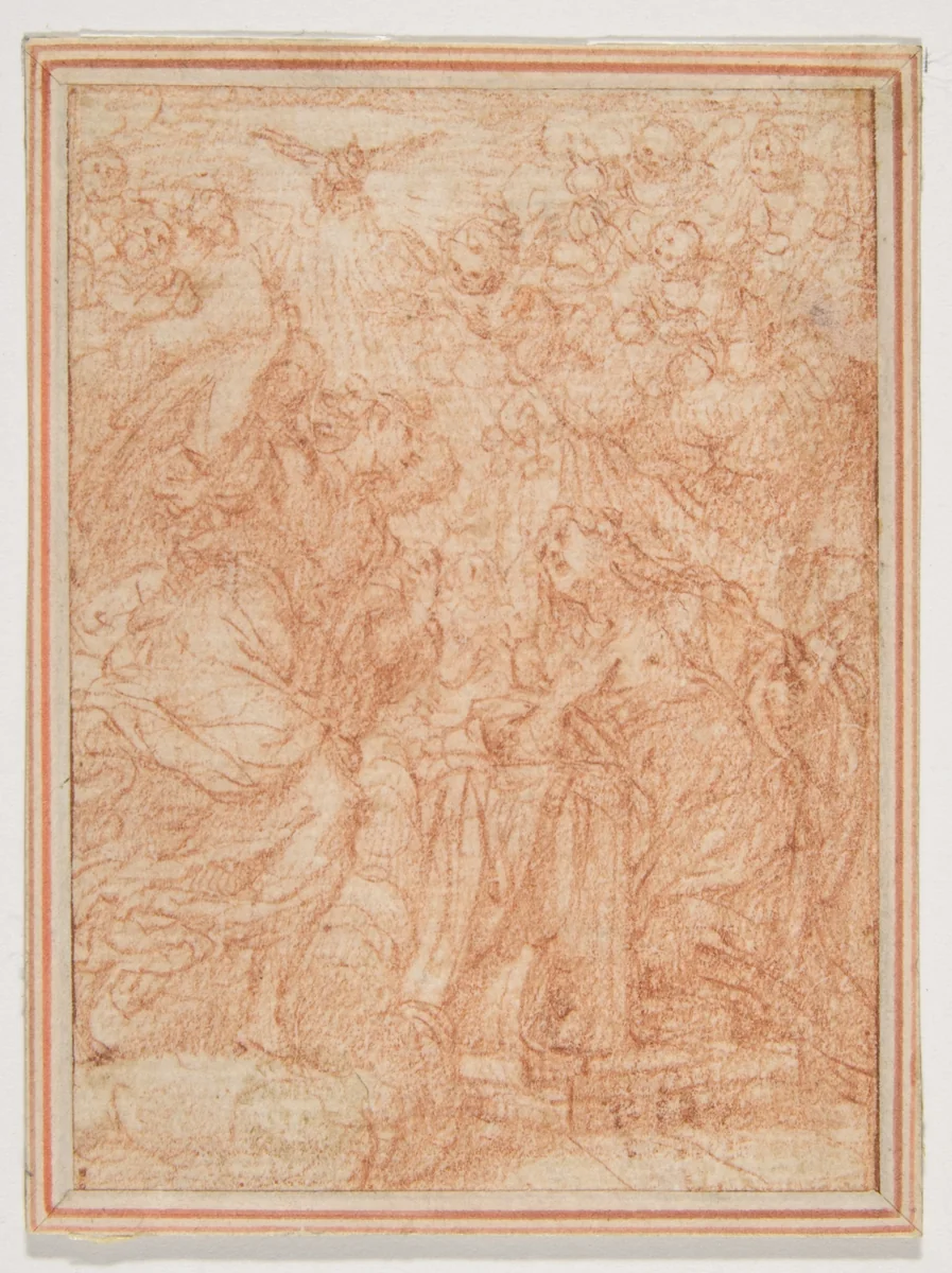 The Annunciation by Camillo Procaccini, drawing, 1616-1618