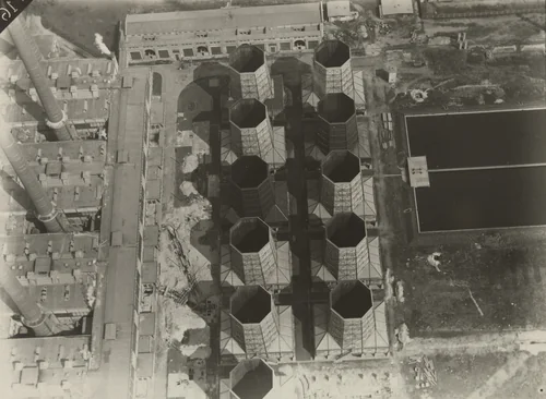 Lines of Modern Industry: Cooling Tower by Robert Petschow, photograph, 1920