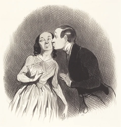 Le Jour de l'an by Honoré Daumier, print, 1844
