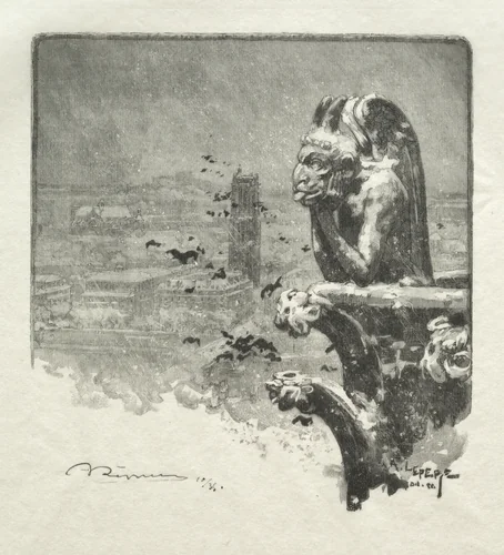 Le Stryge de Notre Dame by Auguste Louis Lepère, print, 1890