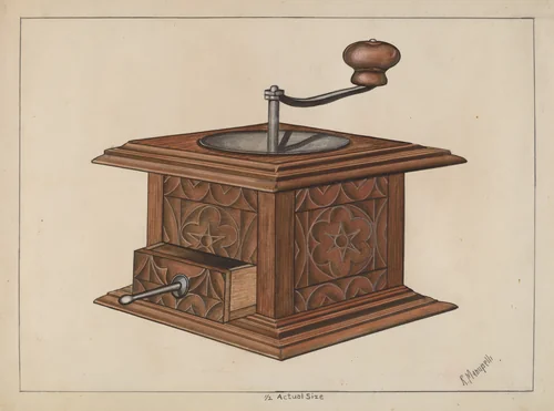 Coffee Grinder by Raymond Manupelli, index of american design, 1936