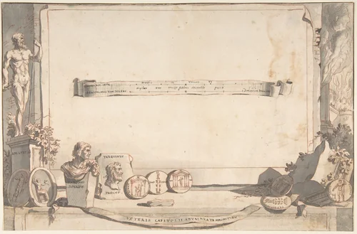 Adumbration of Capitoline Hill by Jan Goeree, drawing, 1690-1704