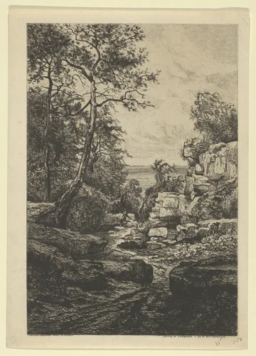 Sentier du Tambourin, Ile de Noirmoutier by Tancrède Abraham, print, 1836-1895