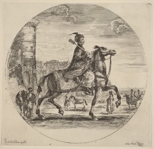 Polish Cavalier by Stefano della Bella, print, 1610-1664