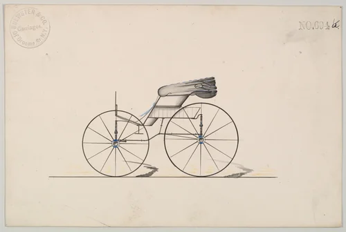 Road Wagon #694b by Brewster & Co., drawing, 1865-1875