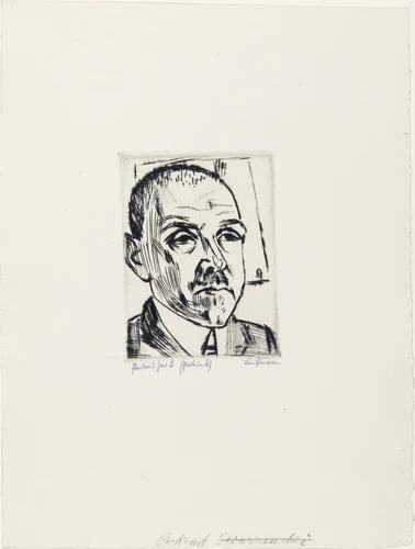 Portrait of Mr. Loeb (Bildnis Herr Loeb) by Max Beckmann, print, 1922