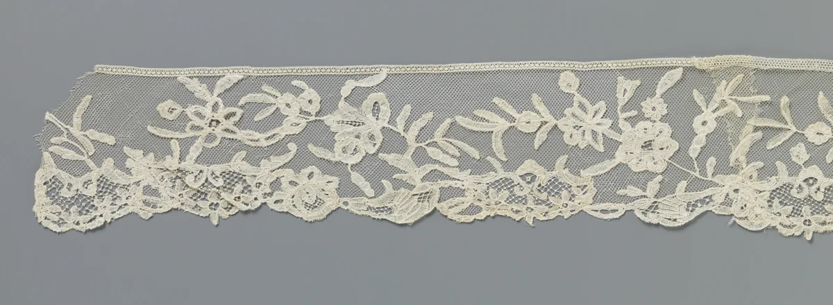 Japonstrook van applicatiekant met symmetrische reserves langs de onderrand by anonymous, other, 1840-1850