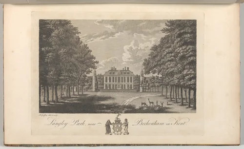 Langley Park, near Beckenham in Kent, from Edward Hasted's, The History and Topographical Survey of the County of Kent, vols. 1-3 by Richard Bernard Godfrey, book, 1776
