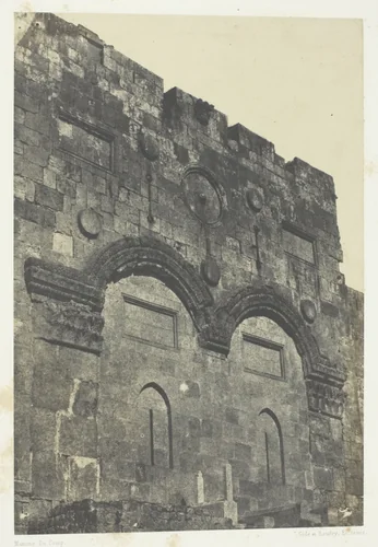 Jérusalem, Porte Dorée (Bab-El-Daharieh); Palestine by Maxime Du Camp, photograph, 1849-1851