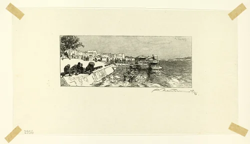 Bercy Wharf, plate two from Le Long de la Seine et des Boulevards by Louis Auguste Lepère, print, 1890