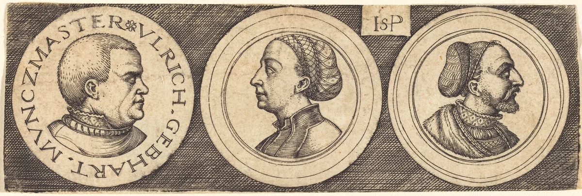Three Medals with Portraits by Sebald Beham, print, 1500-1550