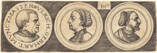 Three Medals with Portraits by Sebald Beham, print, 1500-1550