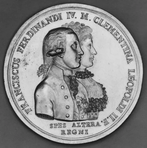 Francis Ferdinand IV and Clementina by Bernhard Perger, metalwork, 1797